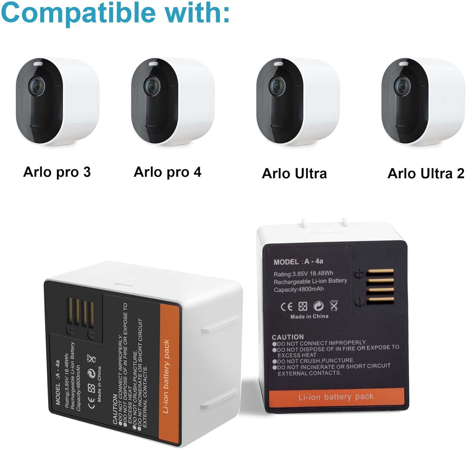 2-Pack Rechargeable Battery Fit for Arlo Pro 3, Arlo Ecuador Ubuy