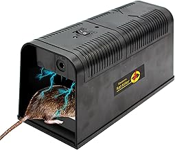 Rodent Trap 5000V Killer - Wireless Operation - Indicator Light - Electric Shock - Integrated LED - On/Off - Metal Plate - Electronic Trap - Non-Harmful - Elimination Rats Mouse