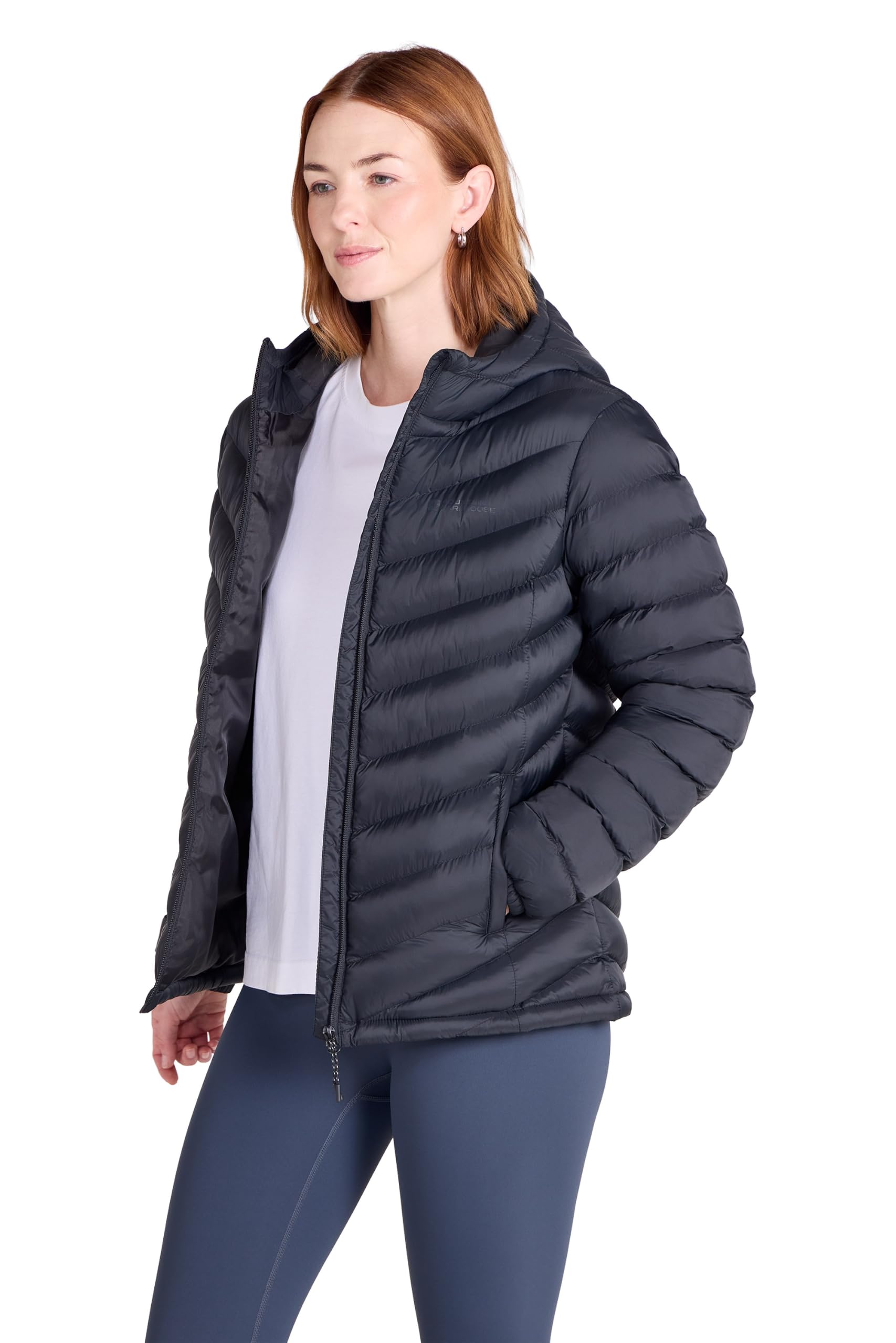 Mountain Warehouse Women's Jet Black Seasons Padded Winter Jacket Water Resistant In | Size: 14