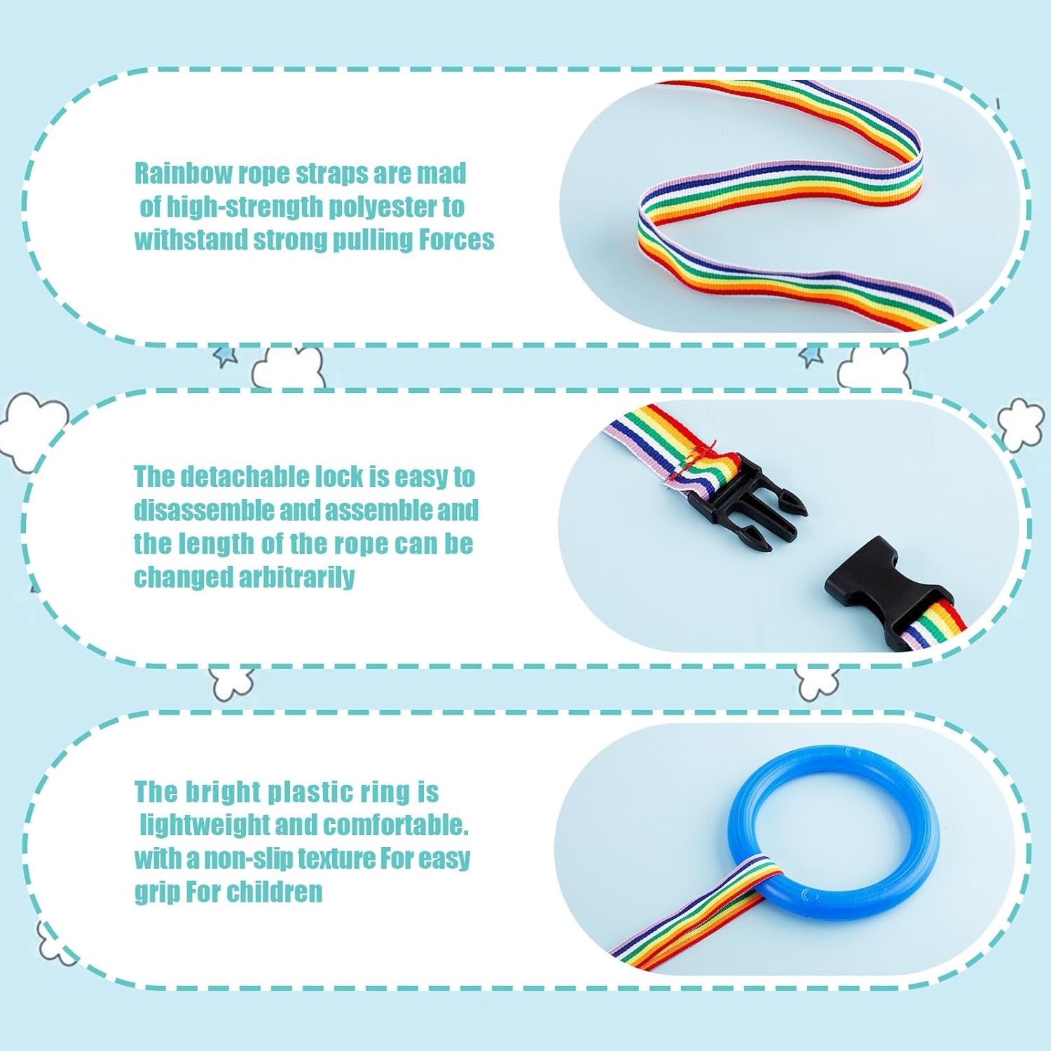 12pcs Toddlers Walking Ropes, Children Detachable Transition Rope | Preschool Walking Rope Kids Walking Rope Line for Preschool Daycare Kindergarten Class School Kids Outdoor Supplies