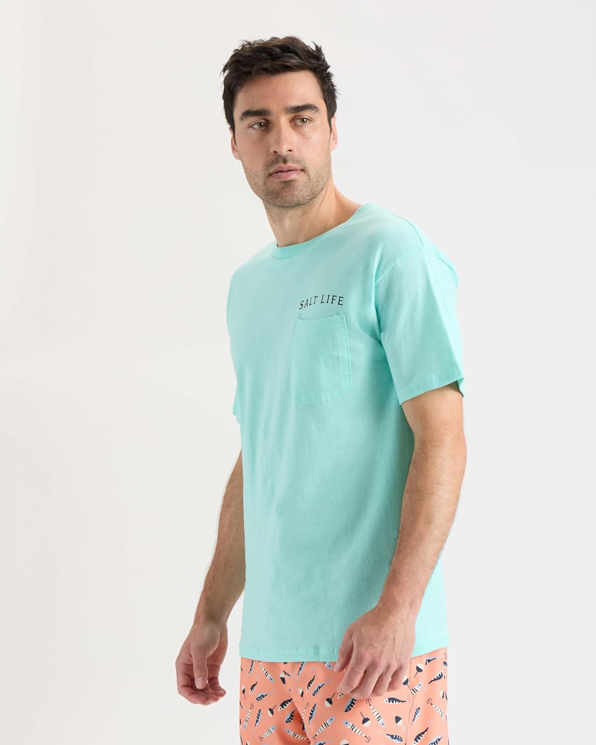 Salt Life Men's American Quiver Short Sleeve Classic Fit Pocket Shirt
