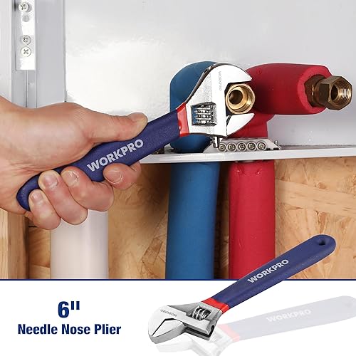 Miniatura 6 de WORKPRO Kit de herramientas para el hogar juego de herramientas de mano para el hogar de 100 piezas con bolsa de fácil transporte