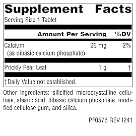 Planetary Herbals Full Spectrum Nopal Cactus, Prickly Pear Cactus, 1000 mg, with Prickley Pear Leaf - 120 Tablets