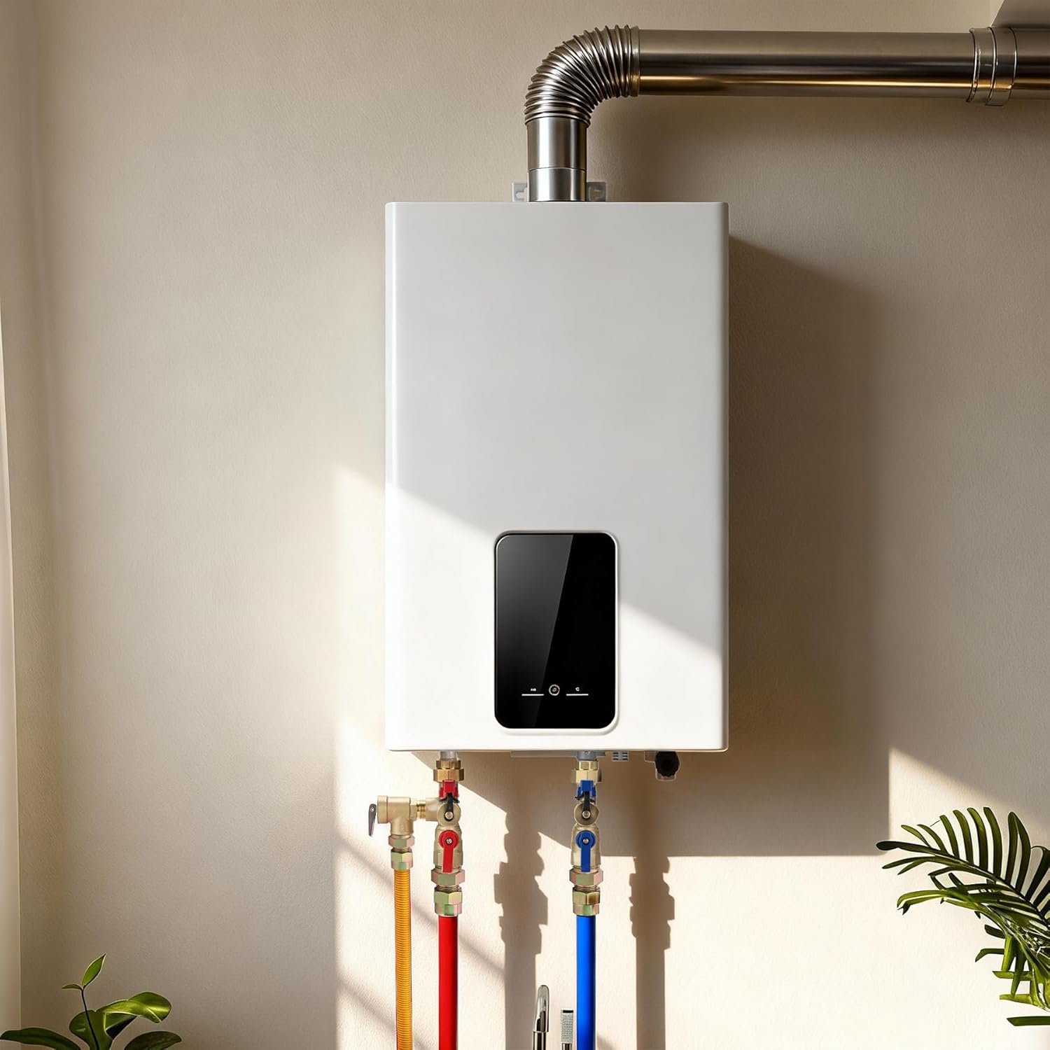 Solimeta 3/4 × 1 Inch IPS Isolator Tankless Water Heater Service Valve Kit with Pressure Relief Valve, Lead-Free Brass