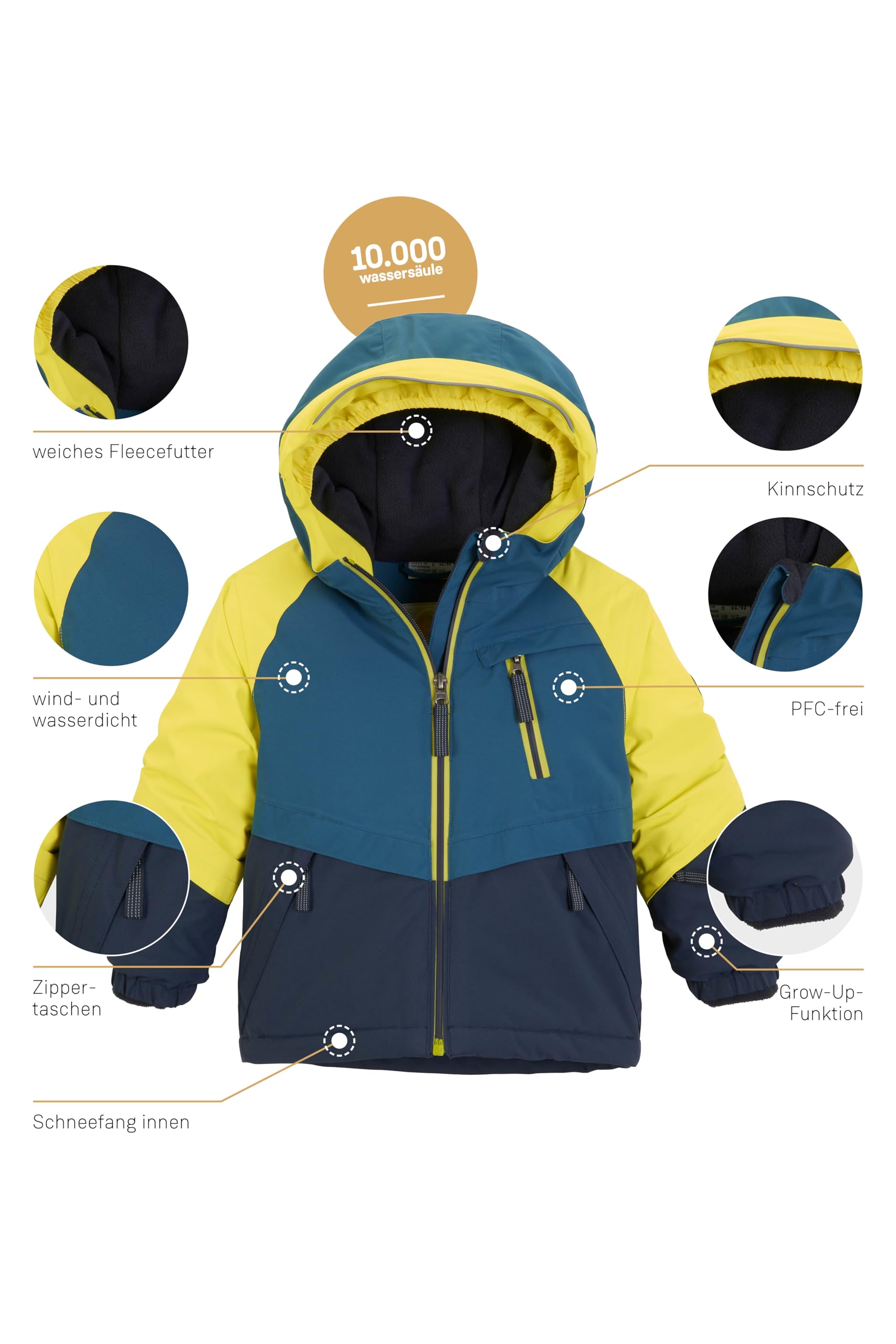 Killtec FISW 38 MNS SKI JCKT Skijacke Winterjacke Kinder dunkelblau rosa blau