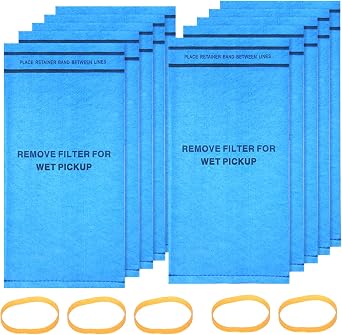 Wet Dry Vac Filter Bag Replacement For Stinger 2.5-5 Gallon Wet Dry Vacuum WORKSHOP WS01025F MultiFit VF2000 -Craftsman Husky 9-16949 9-38737-Workshop Vacuums- 10 Pack
