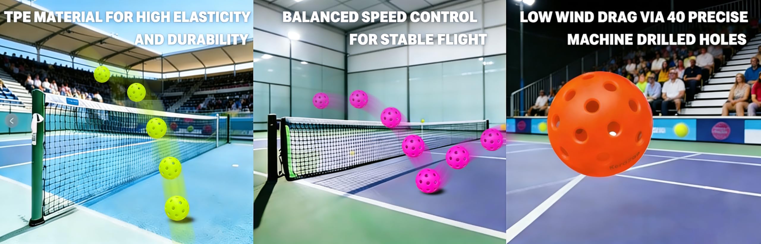 Palline da pickleball arancioni