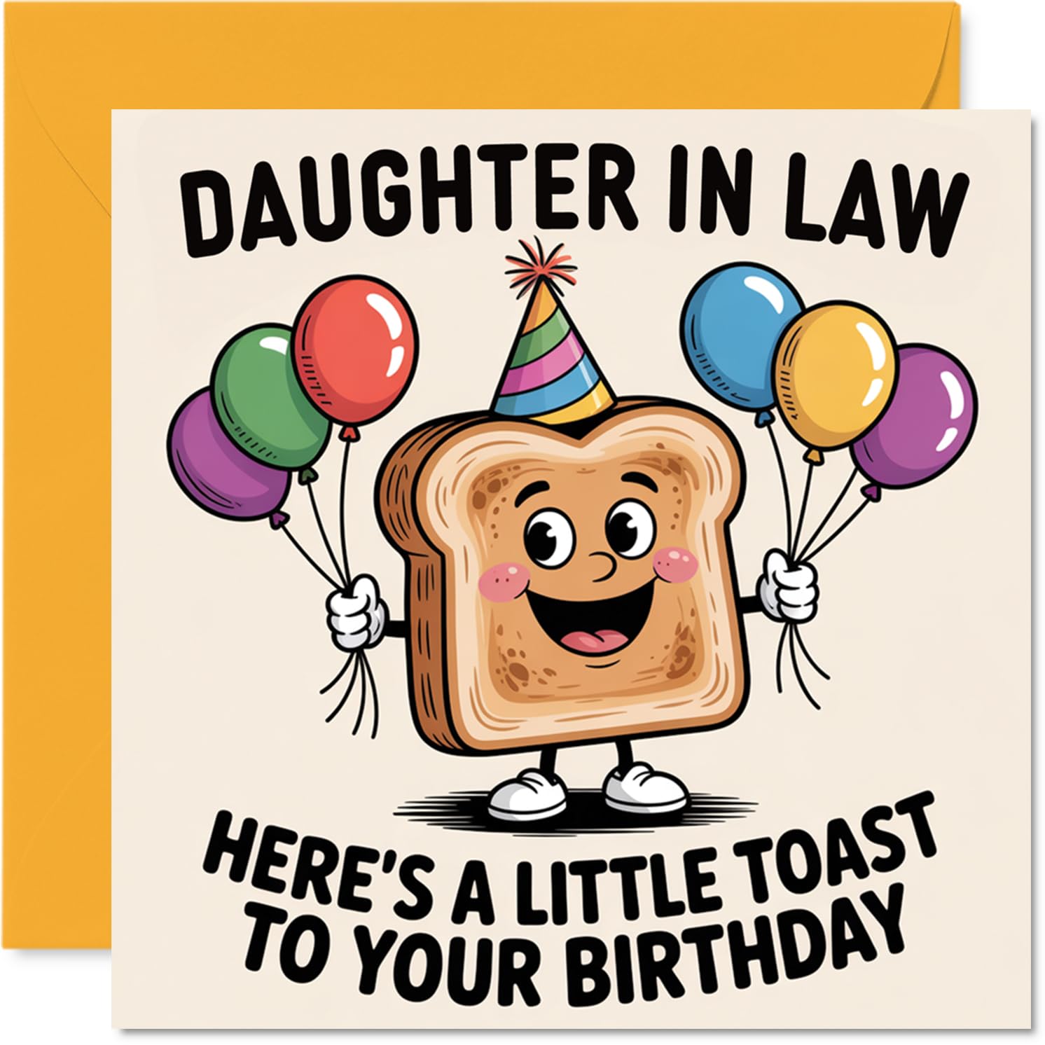 Daughter in Law Birthday Card - A Little Toast To You - Happy Birthday Card for Daughter in Law from Father Dad Mother Mum, 145mm A Little Toast To You Bday Greeting Cards