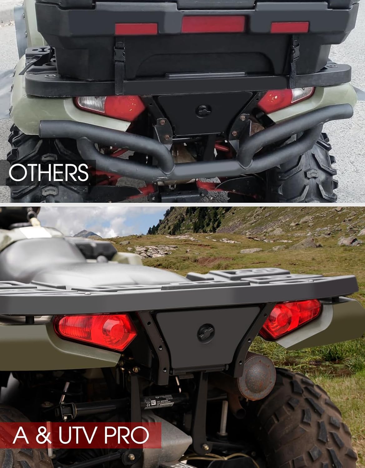 A & UTV PRO Tail Lights Housing for Polaris Sportsman 400 450 500 570 800 / Polaris RZR Accessories 2005-2024 Rear Brake Stop Lights Cover Assembly Replace OEM #2411153#2411154, Red 2PCS