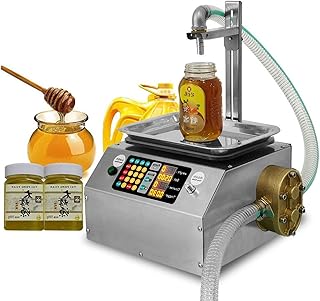 Máquina llenadora automática de líquidos, máquina llenadora de miel, máquina llenadora cuantitativa de líquidos viscosos, caudal automático (máximo) 7 l/min, 20 ml-10 000 ml for pasta de sésamo