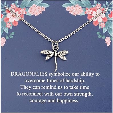 TGBJE Dragonfly Necklace Dragonfly Spirit Animal Gift for Women Daughter Dragonfly Charm Jewelry
