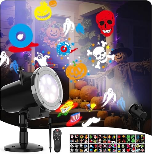 Elec3 - Proyector de nieve para Halloween, Navidad, Acción de Gracias, decoración de boda con mando a distancia RF, 10WCFLD, 110.00 volts