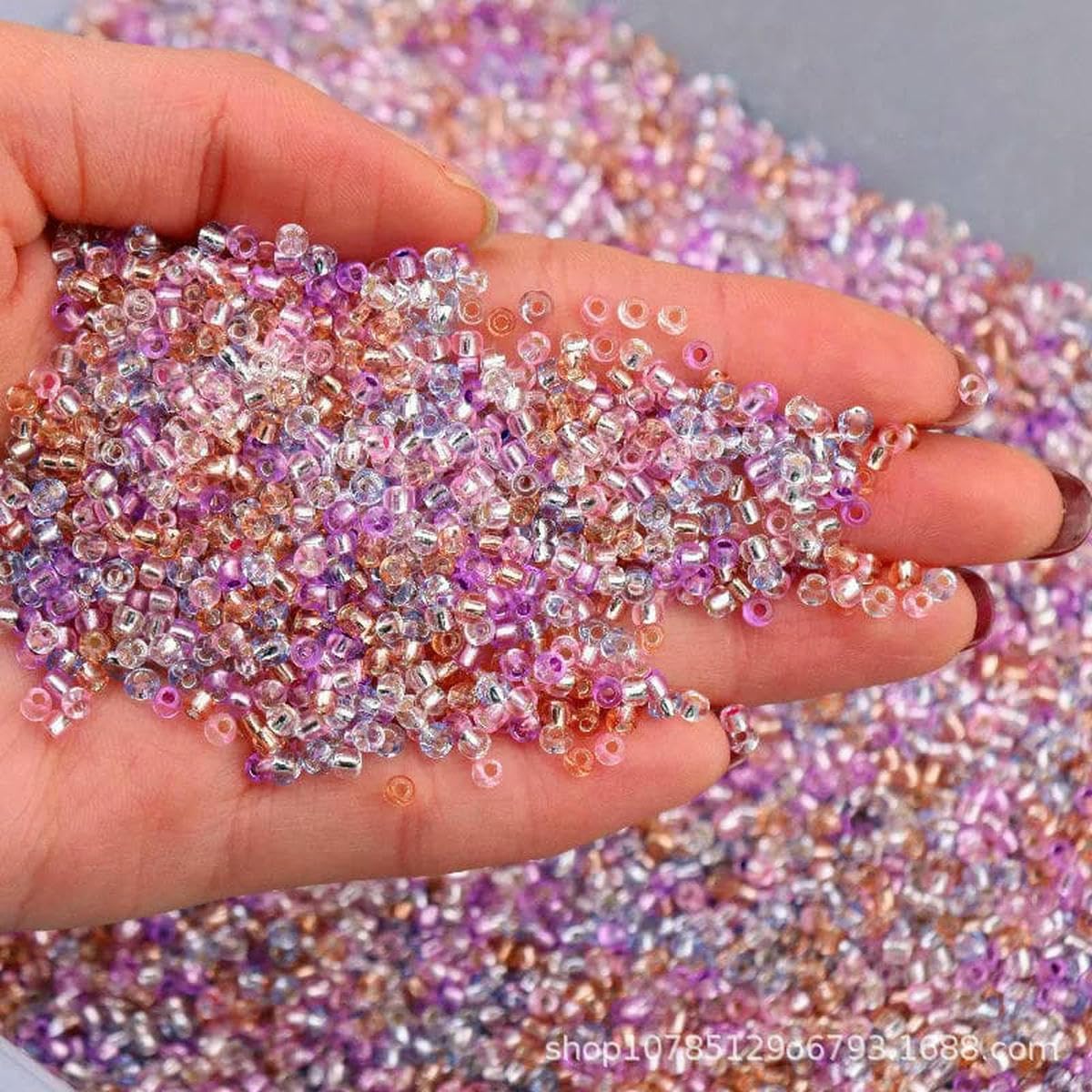 Perlas de arroz de vidrio rellenas de plata de 1,5 mm, 2 mm, 3,0 mm y 4,0 mm, hechas a mano para joyería y ropa, venta al por mayor - 25 Big Red - 4,0 mm 450 g