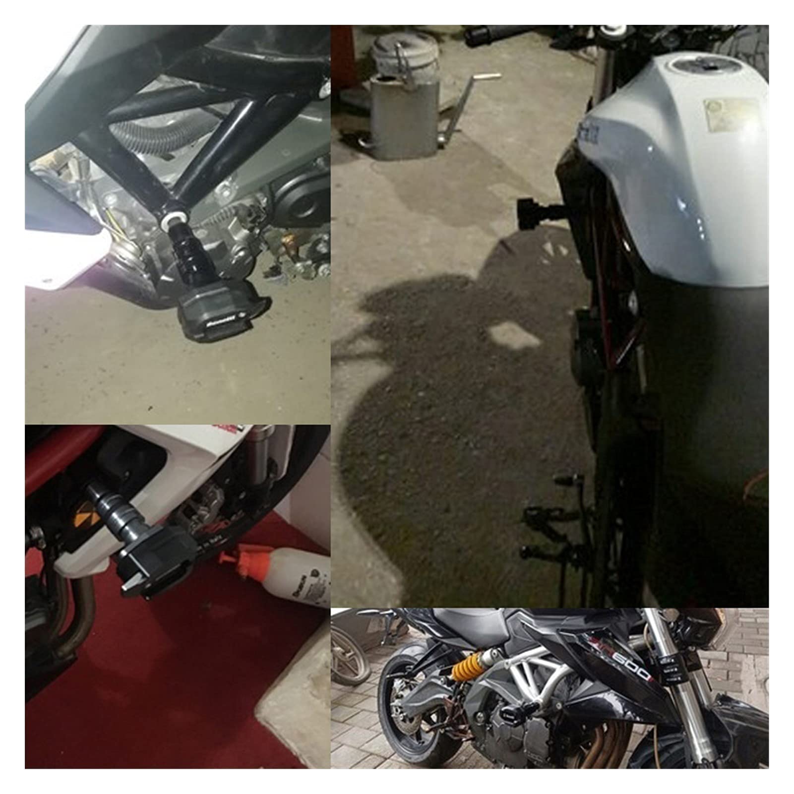 Do YAMAHA MT-03 MT03 MT 03 2015 2016 2017 2018 2019 ochraniacz na zderzak motocyklowy CNC osłona silnika suwaki rama na gorąco zapobiegający opadaniu suwaki (Kolor: czerwony)