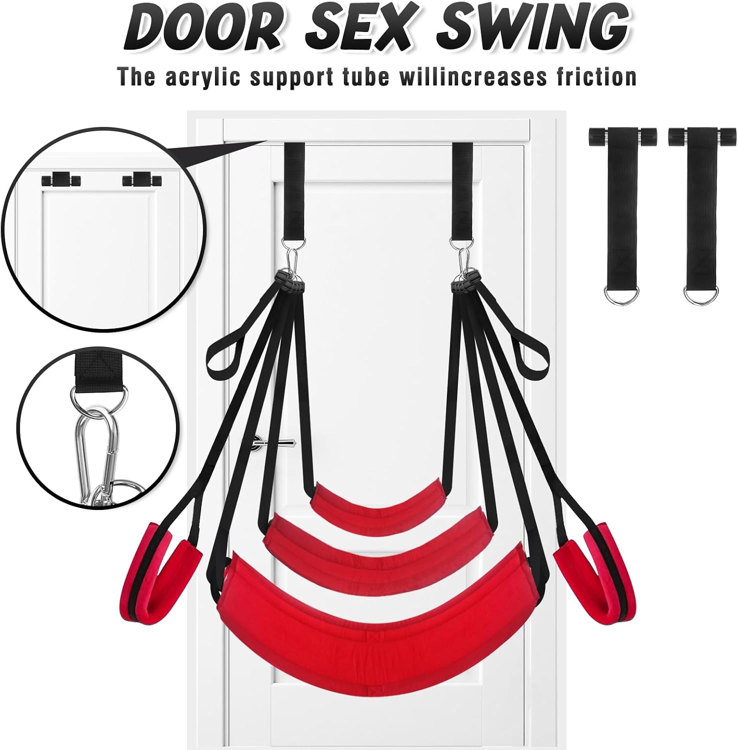 Sex Swing 360° Spinning Indoor Ceiling Sling with Premium Stand, Super Widened Comfortable Seat, BDSM Sex Toys Set for Adults