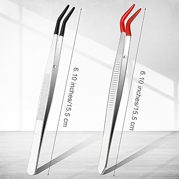 曲がったクリップ Amazon | Gjinxi ピンセット カーブした曲がった先端ピンセット