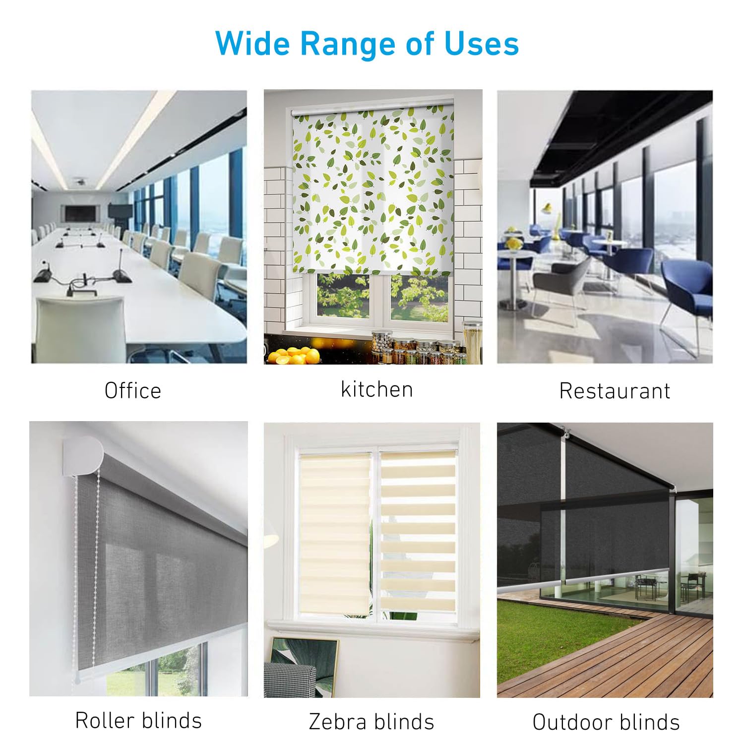 28mm Roller Blind Brackets Upgrade Roller Blind Fittings Spare Kit, Heavy Duty with Blind Chain, White, 4W x 5H cm - Image 3