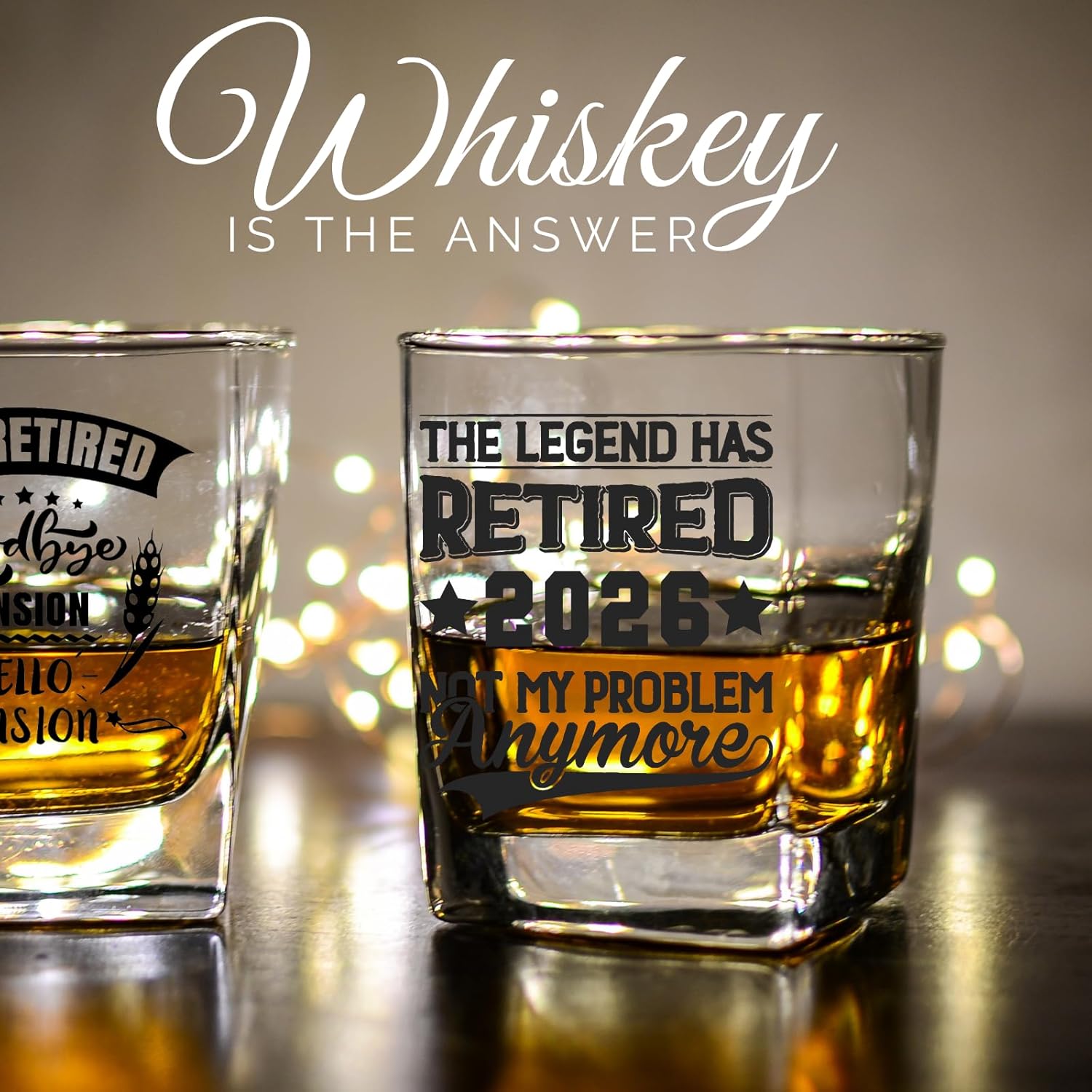 Onebttl Retirement Gifts for Men, Retirement Whiskey Glass, Funny Retired Gifts for Men, Grandpa, Dad - The Legend Has Retired 2026 - Image 6