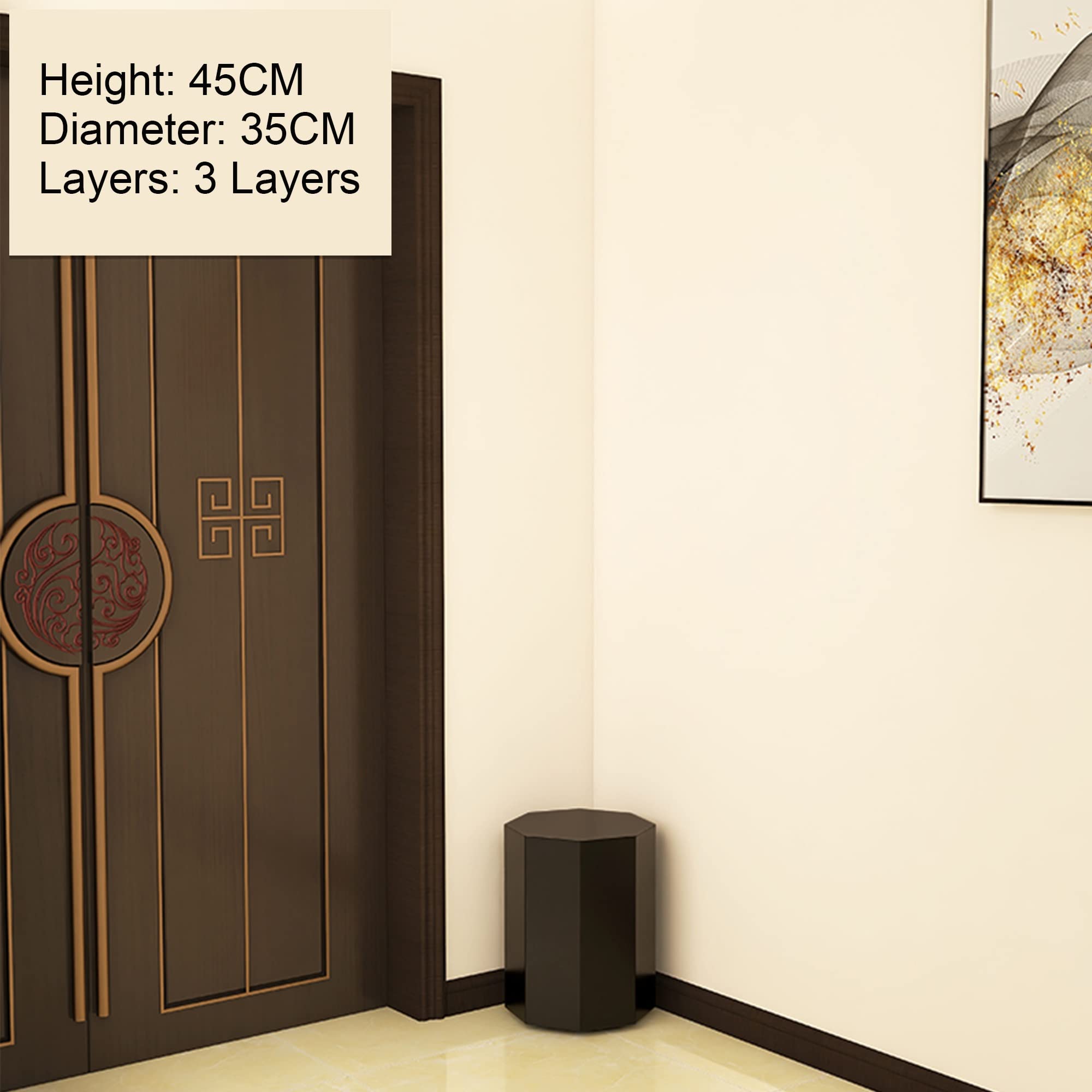 Zapatero giratorio de 360°, ahorro de espacio, torre octogonal, almacenamiento de zapatos de alta capacidad para entrada, sala de estar y dormitorio