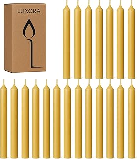 22pc Australian Made Pure Beeswax Spell Candles, 4" Tall Pure Beeswax Chime Mini Taper Candle. Non toxic beeswax candles for Witchcraft, Wiccan Altar, Magic Tools, Rituals, Prayer, Meditation, Shabbat