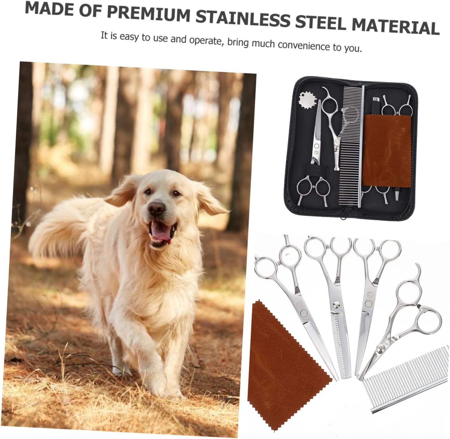 Kisangel 1 Set Pet Grooming Scissors Professional Dog Hairdressing Trimmer Pet Hair Trimming Tools for Cats and Dogs Sharp Design for Effortless Grooming