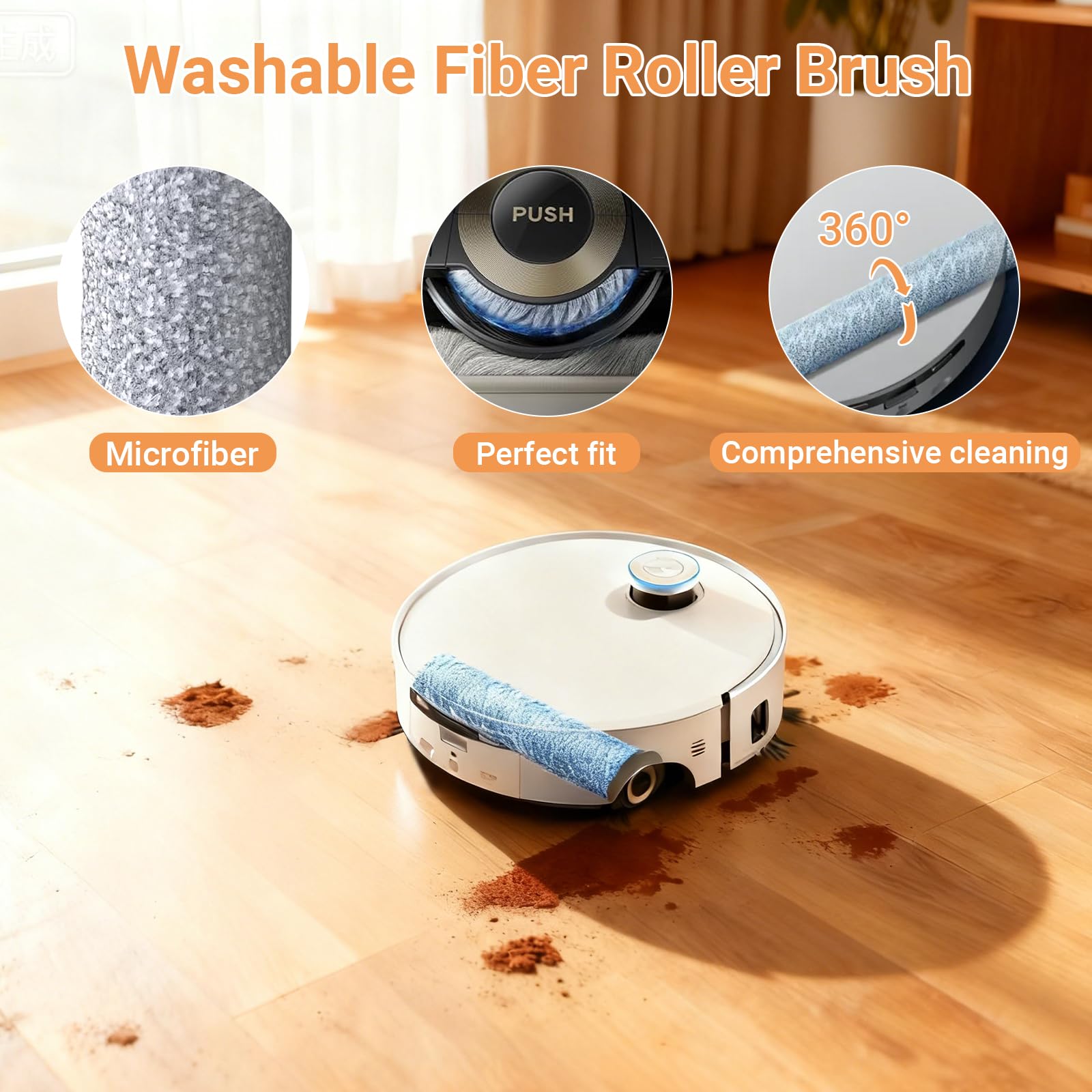 27-częściowy zestaw akcesoriów do Dreame Aqua10 Ultra Roller Complete robot odkurzający, 2 główne szczotki i ściereczka do wycierania wałków, 4 filtry, 6 worków do kurzu, płaski kamień