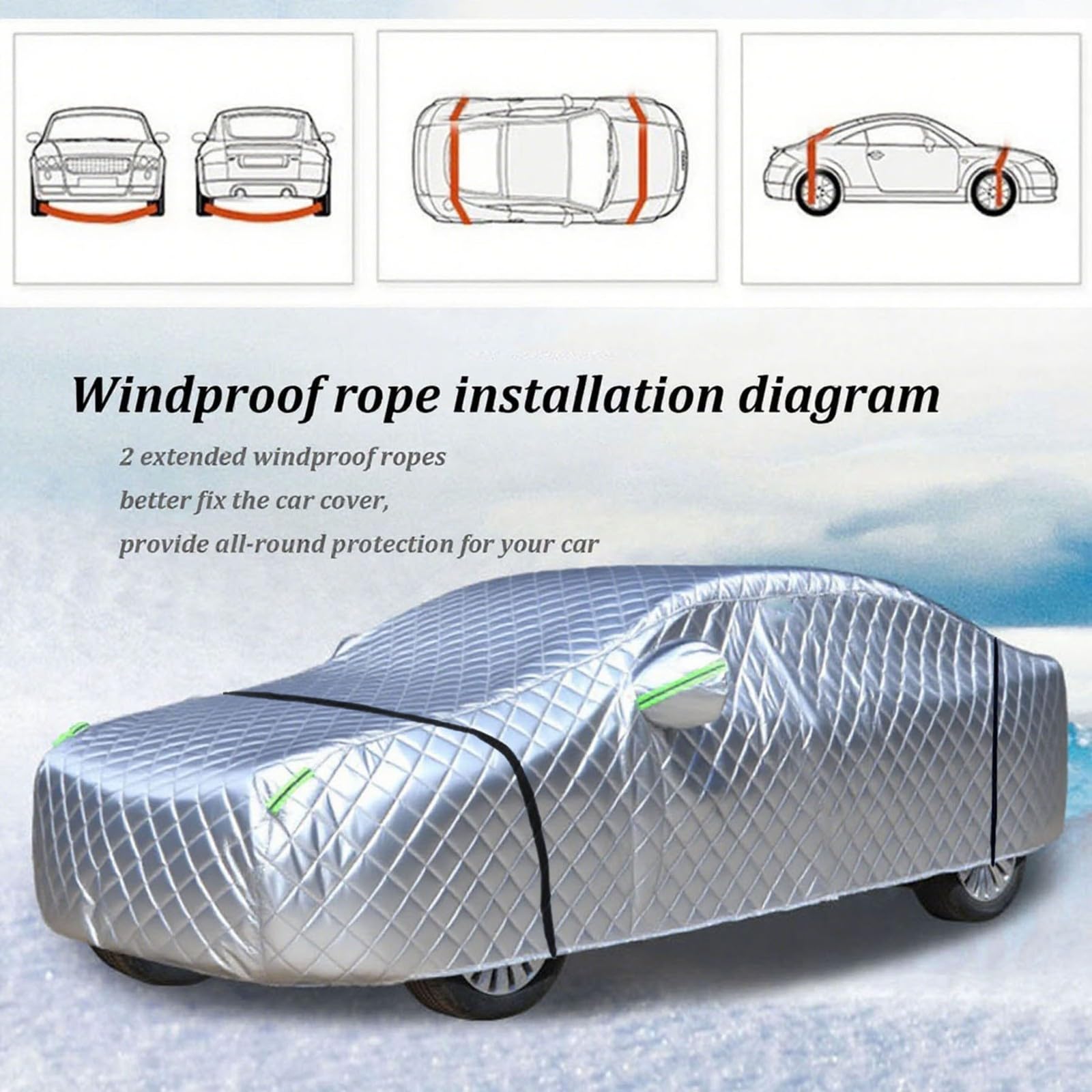 Funda Coche Antigranizo para Junior Elletrica Speciale 2024 Engrosada Funda para Coche Exterior Transpirable,Cubre Coches Resistente al Sol,a la Lluvia y al Polv para Todo Tipo de Clima