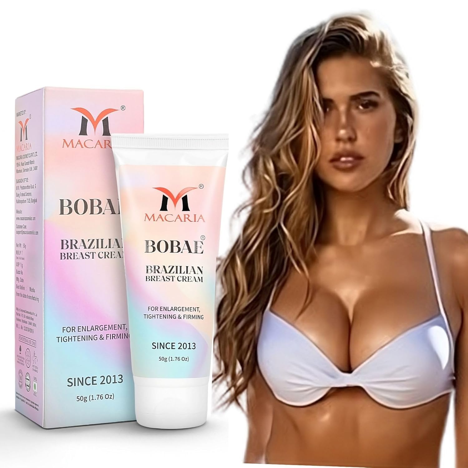Bobae Brazilian Breast Lift Cream, Brazilian Breast Care Cream, Breast Grow Fast Cream, Strengthens Skin Elasticity & Firmness breast cream enlargement Grow Fast