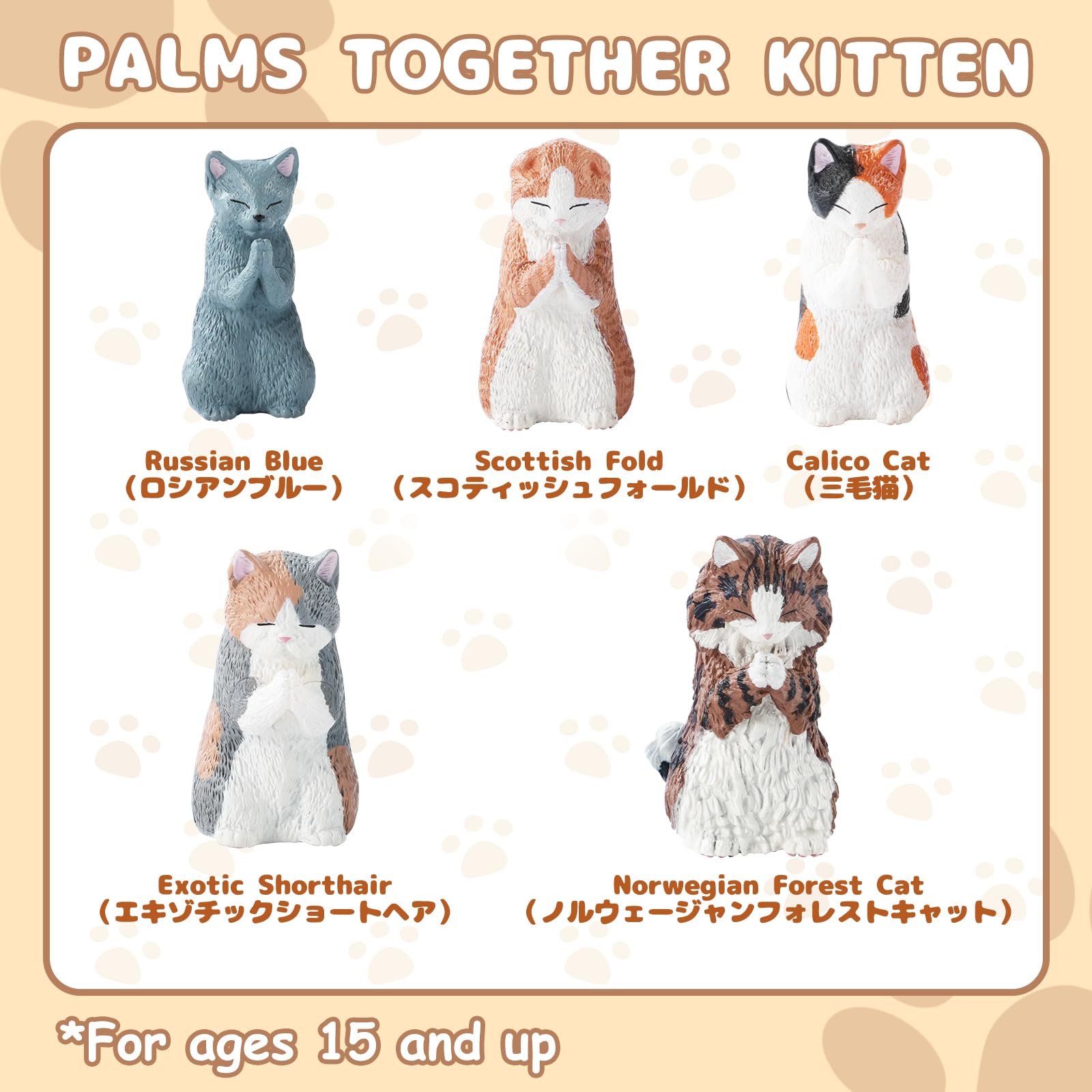Amazon.co.jp: 猫のブラインドボックス、祈りの猫シリーズブラインド