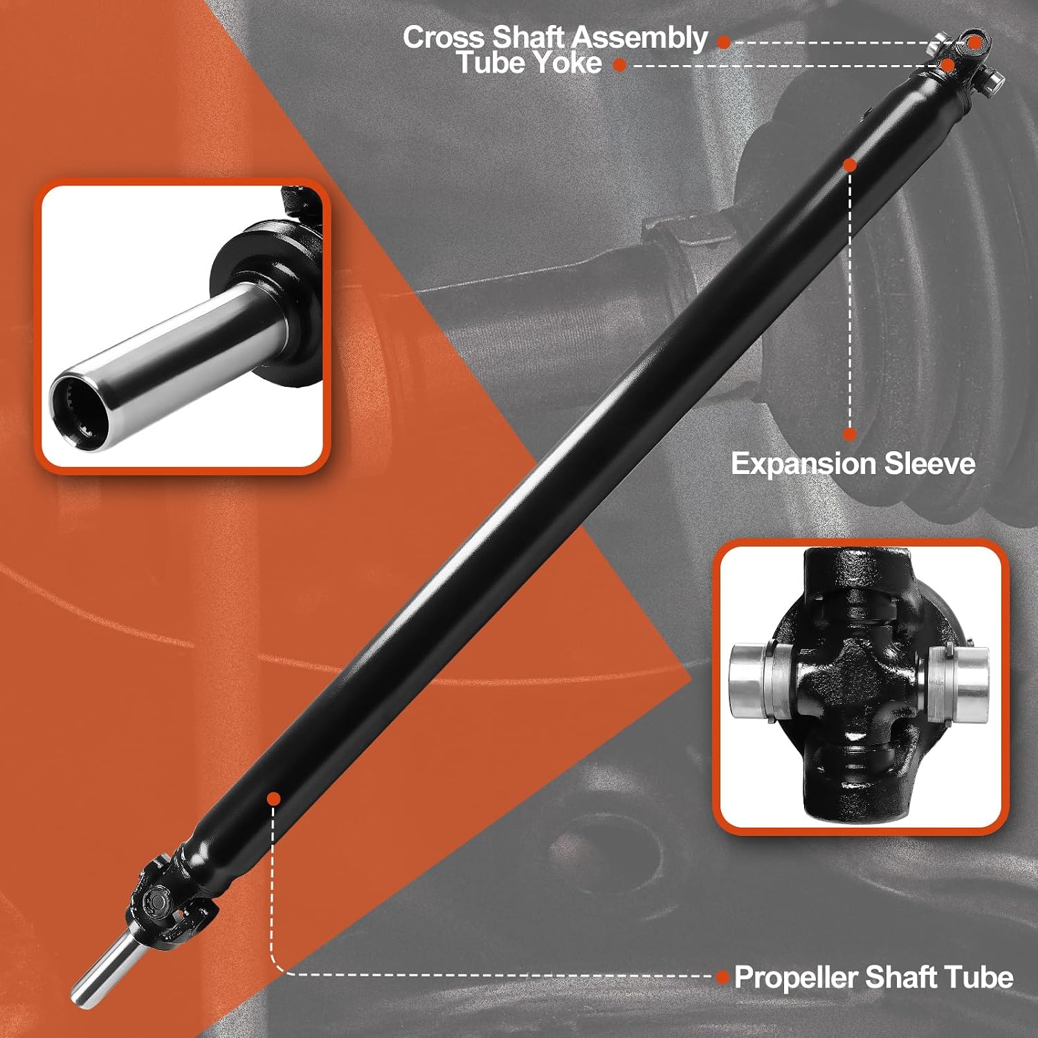 25787947 Rear Complete Drive Shaft Prop Shaft Driveshaft Assembly Compatible with Chevrolet Colorado & GMC Canyon 2004-2012 4WD AWD, Replace OE 946-040, 65-1015, 25787947, 15116624, 15126589