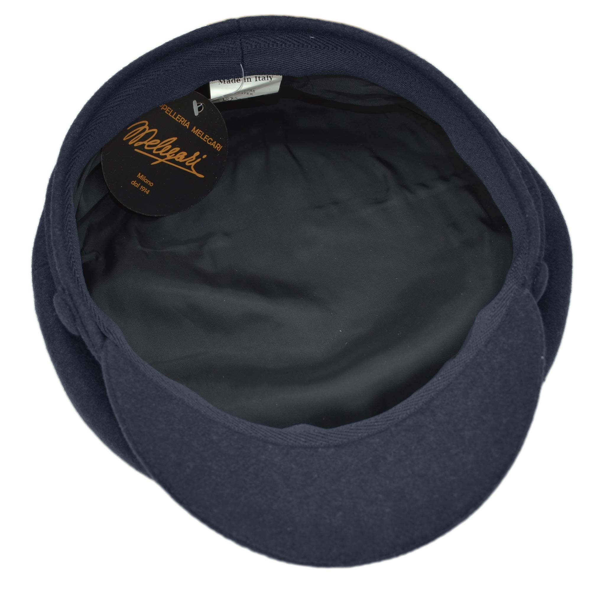 Melegari Gorra Popular Marinero Génova, Gorra Skipper, Gorra con Visera, Gorra Lana, Made in Italy, Otoño/Invierno