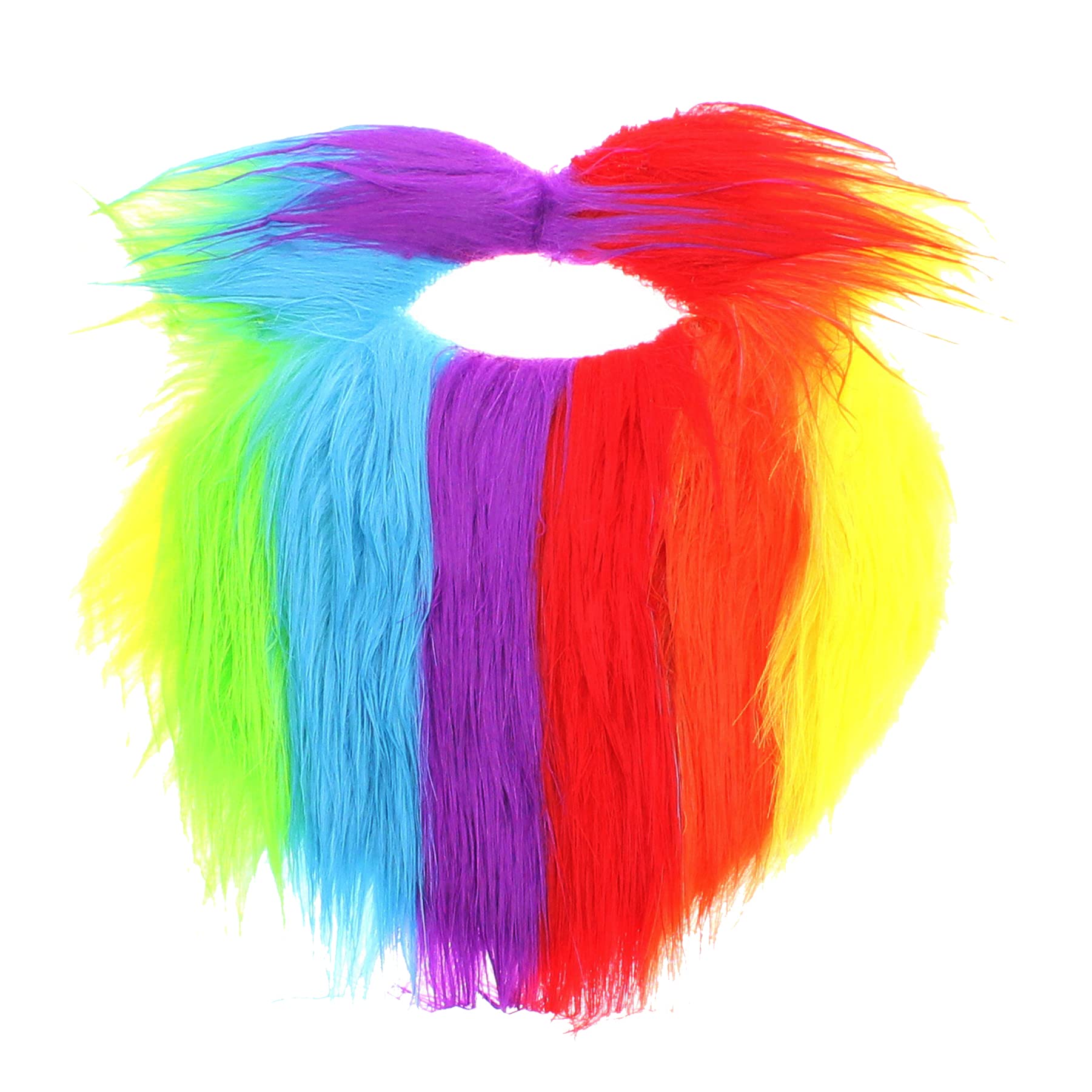 Zac's Alter Ego Multicoloured Rainbow Moustache & Beard Set