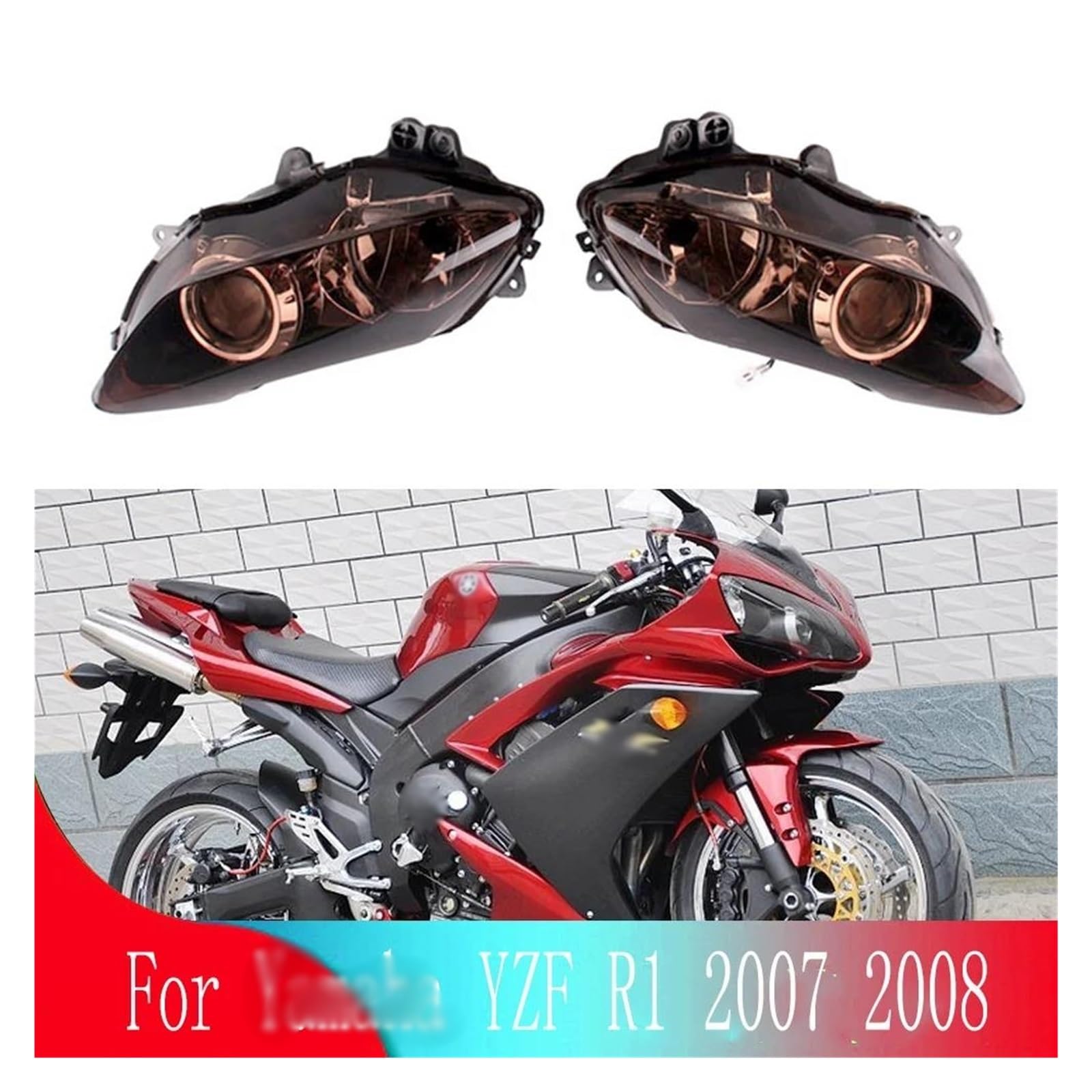 Amazon | プロジェクターヘッドランプ に適合する YZF R1/YZF-R1/YZFR1 