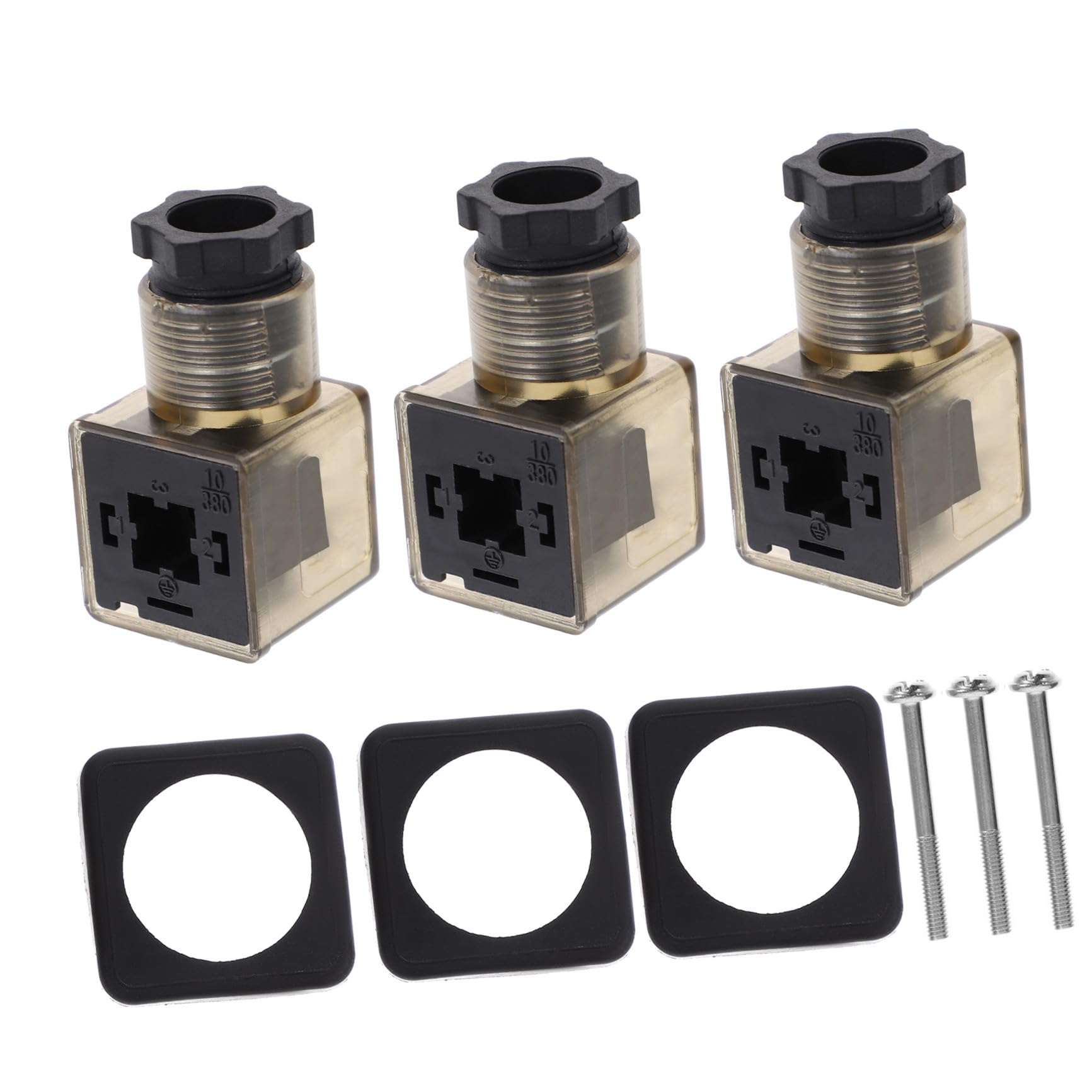 Conector de válvula solenoide con luz indicadora para electroválvula pack de 3