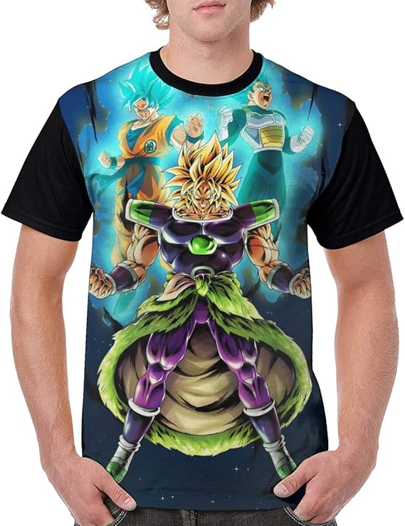 Amazon Co Jp ドラゴンボールスーパーブロリー メンズ 半袖 夏服 カジュアル 軽い 柔らかい かっこいい 丸襟 快適 ファッション