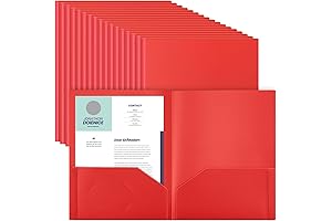 Gueevin Premium 50 Heavy-Duty Two Pocket School Business Folders