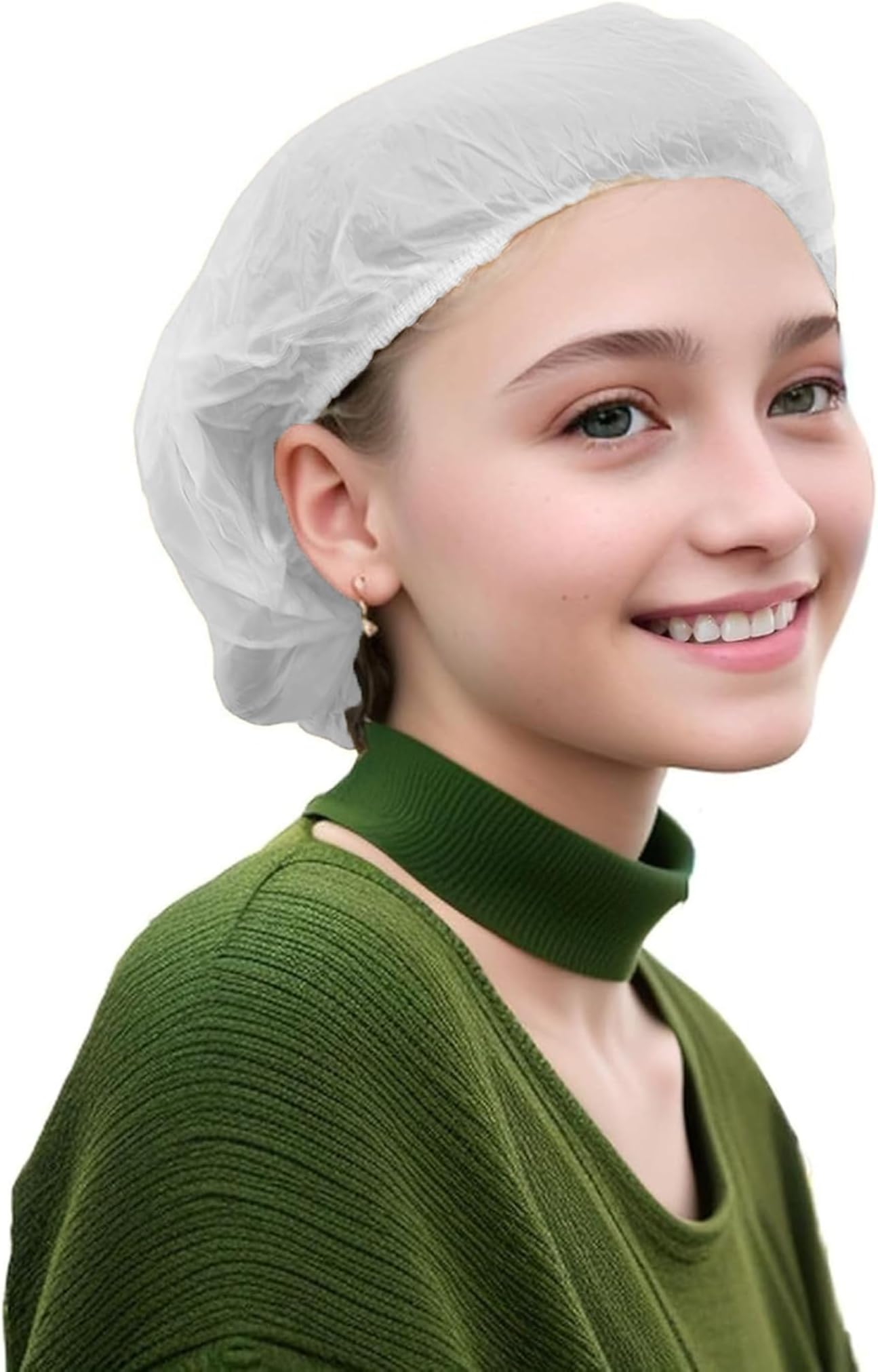 Bio Degradable Shower Cap | Disposable Waterproof Hair Cap For Women And Men With Long Hair | Bath Cap For Spa, Salon, Hotel & Travel Use (Pack Of 50)