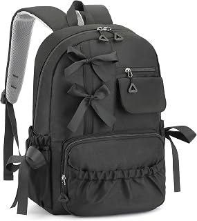 Kawaii Coquette Backpack with Bows for Girls School Bookbag | Teens High Middle Aesthetic Bag
