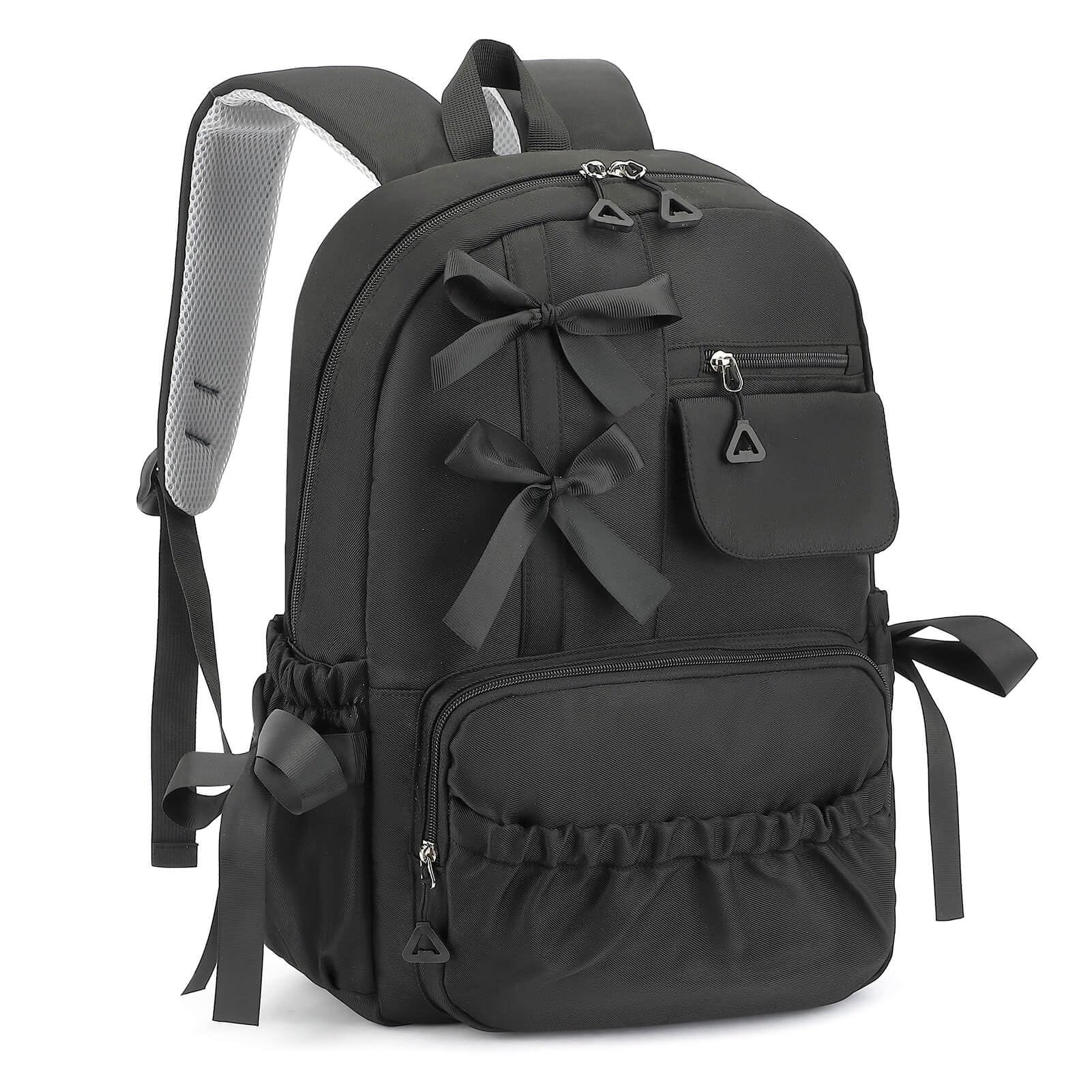 RTGNEI Kawaii Coquette Backpack with Bows for Teen Girls School Bookbag Aesthetic Dance Bag