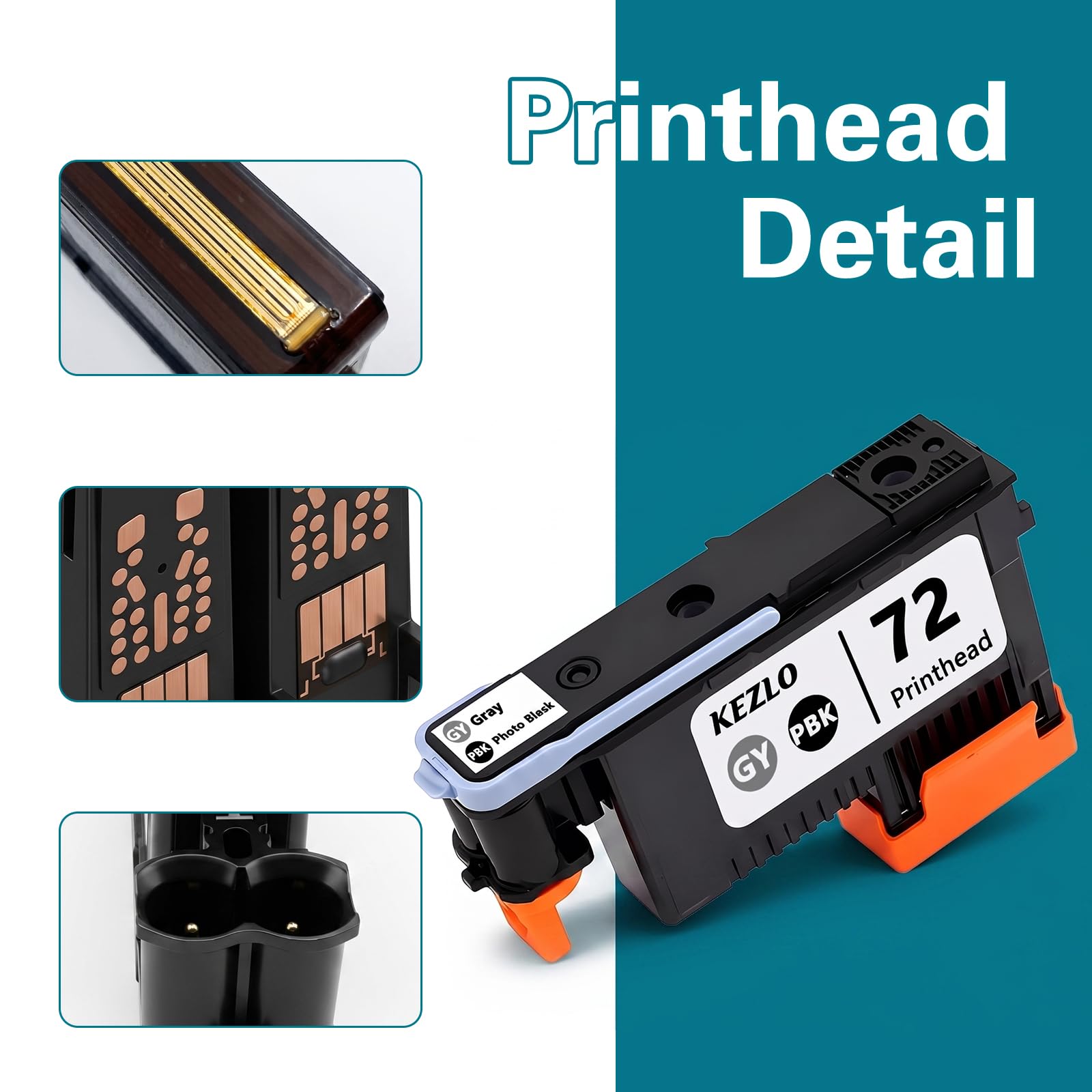 72 Druckkopf Wiederaufbereiteter 3er-Pack (GY/PBK、M/C、MBK/Y)