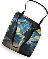 Vista 2 de Stellar Canine Dreamscape Border Collie Starry Night Tote Bag