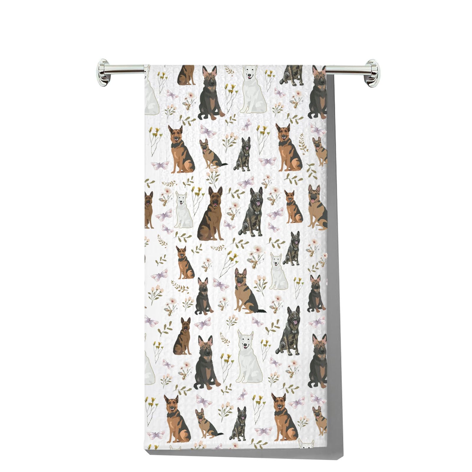 Serviette de cuisine berger allemand : linge de maison et cadeau utile