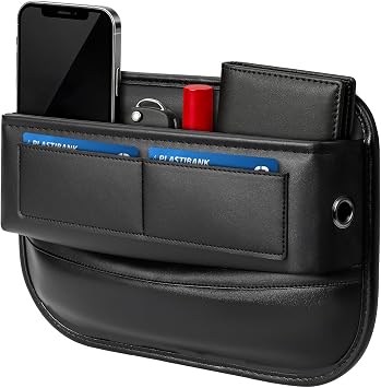 Yewltvep Universal Fit Car Gap Filler, Premium Leather Front Seat Gap Filler Organizer Center Console Seat Side Organizer with Card Slots for Car SUV Truck