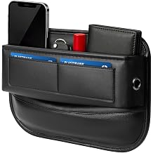 Universal Fit Car Gap Filler, Premium Leather Front Seat Gap Filler Organizer Center Console Seat Side Essentials Organizer with Card Slots, Easy Access to Phone, Sunglasses, Key for Car, SUV Truck