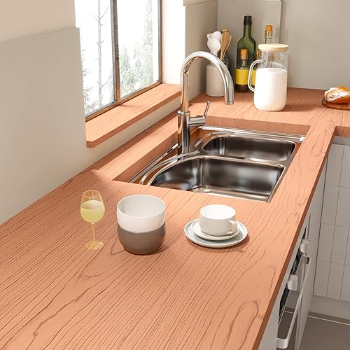 Danodoi Papel tapiz de madera marrón papel de contacto de madera 157 x 787 pulgadas papel tapiz autoadhesivo extraíble papel de madera vintage para