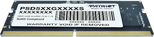 Patriot Signature DDR5 RAM 16 Go (1X16 Go) 4800MT/s CL40 SODIMM Laptop/Notebook Memory Module - PSD516G480081S - 5