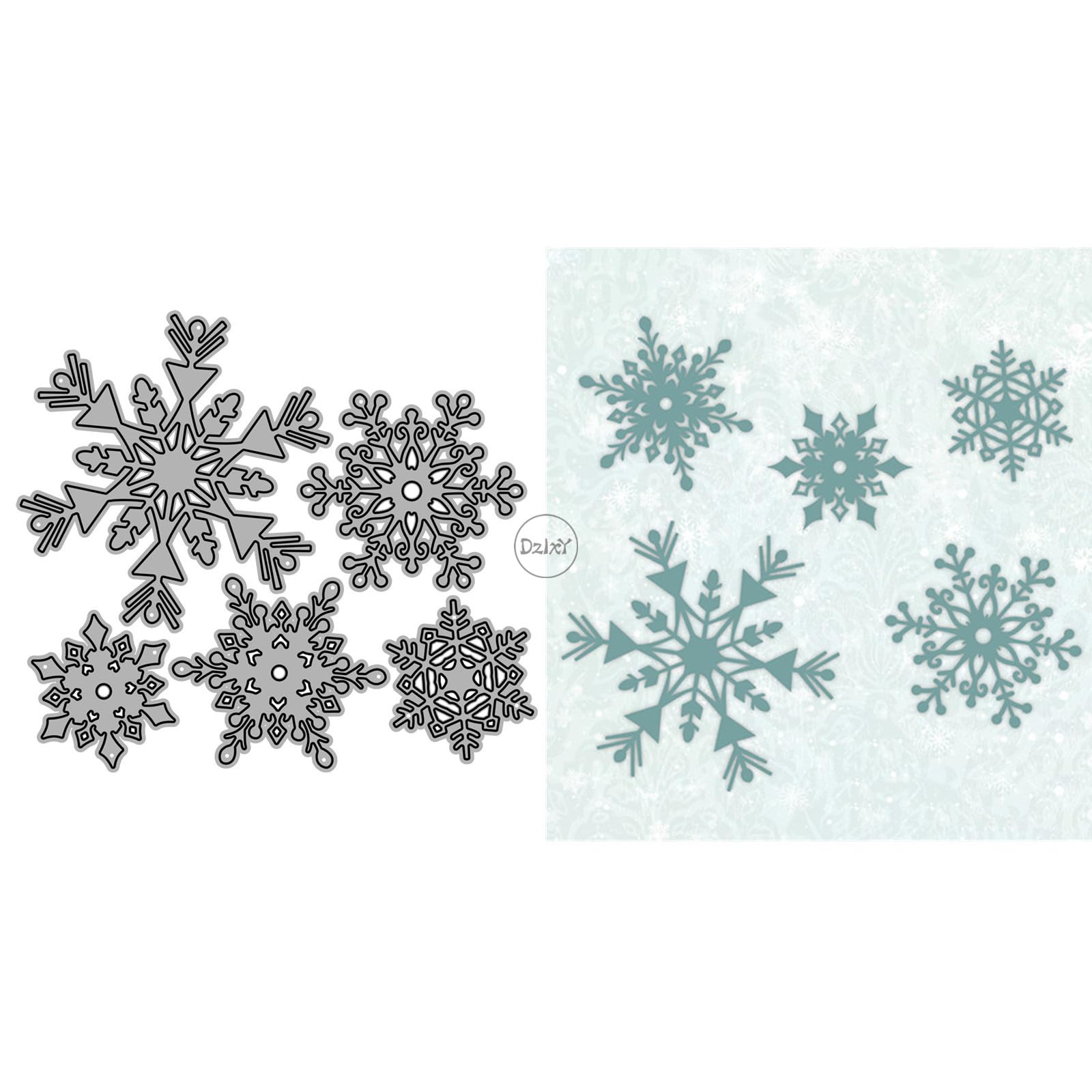 Christmas Hollowout Flake of Snow Metal Cutting Dies for Card Making