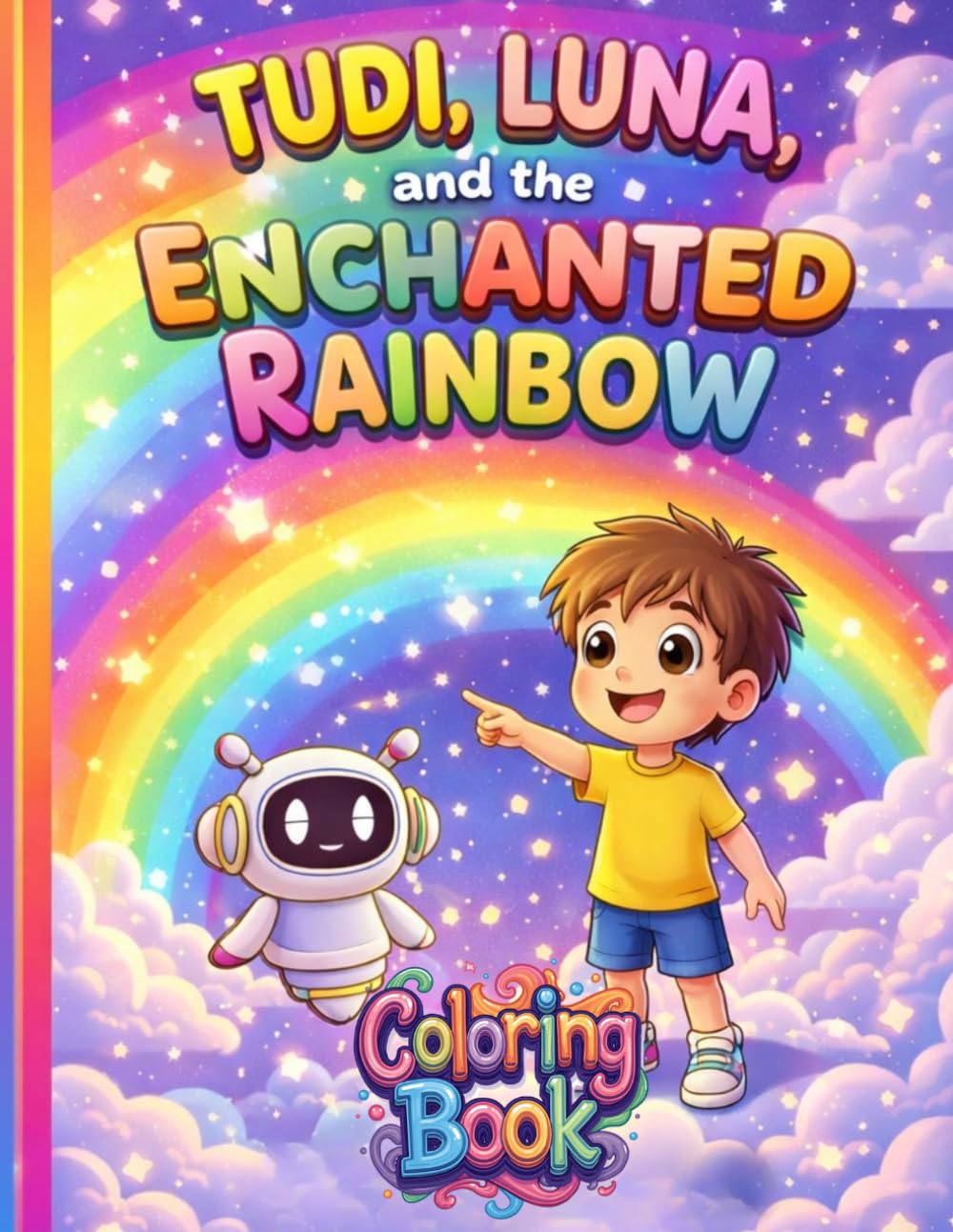 Tudi, Luna, and the Enchanted Rainbow: A Magical Coloring Book for Kids Ages 3-7: An Interactive Journey of Courage, Joy, and Wisdom Featuring Tudi ... Robot. (Tudi & Luna’s Heartfelt Adventures)