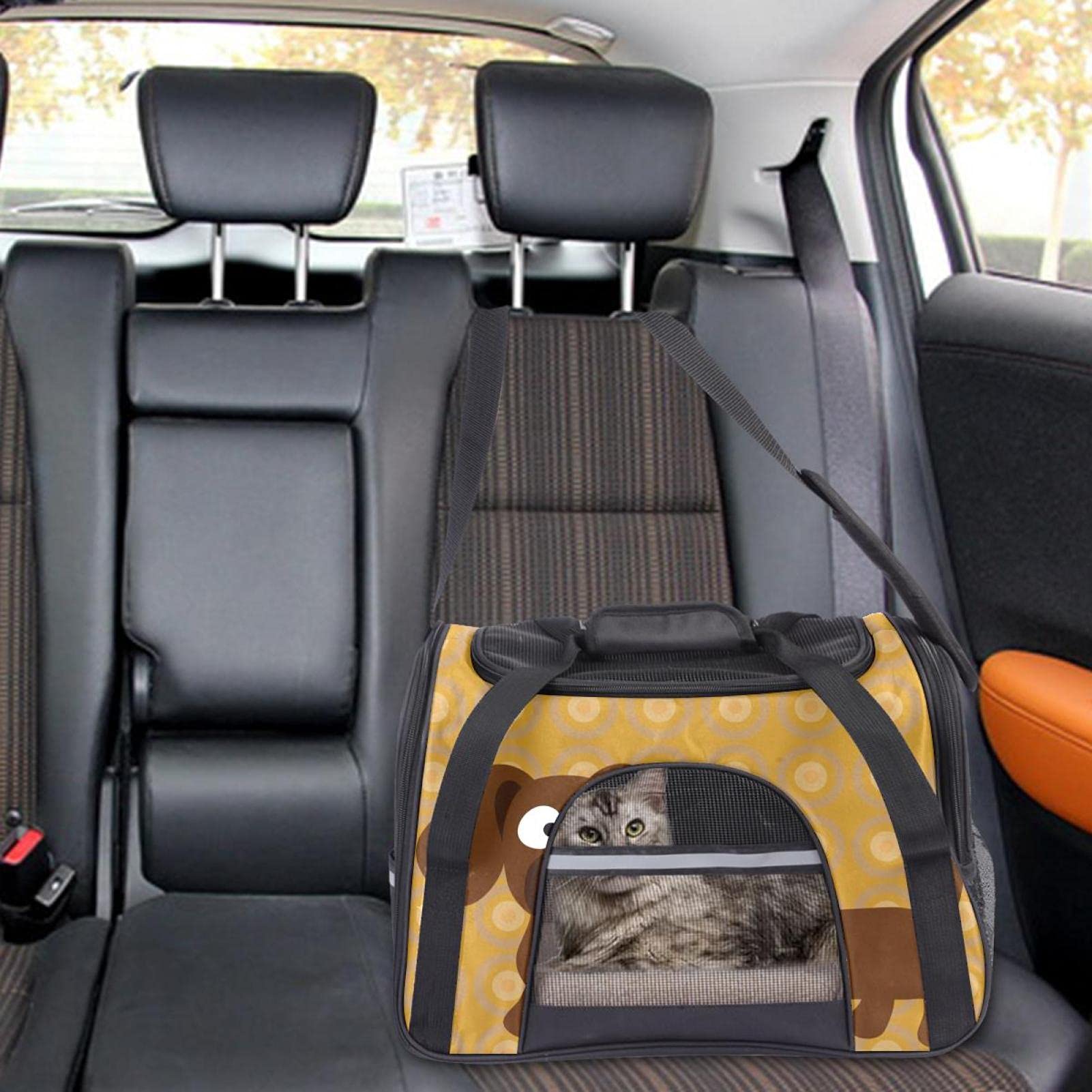 Trasportino per animali domestici, bassotto, hot dog, con lati morbidi, per gatti, cani, cuccioli, comodo e portatile, pieghevole, approvato dalle compagnie aeree