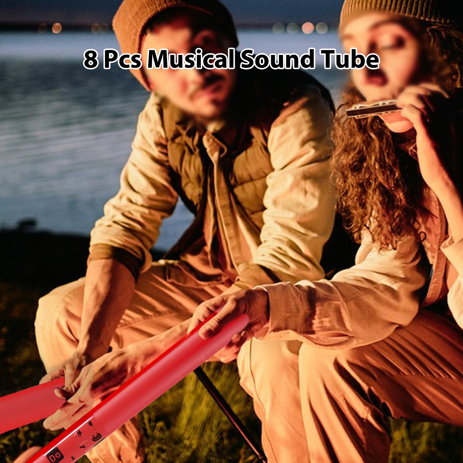 Set di 8 tubi sonori musicali musicali a 8 toni, strumento a tubo sonoro colorato a 8 toni, di compleanno, set di tubi sonori musicali per spettacoli comuni in classe